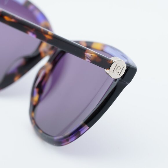 Carolina Herrera CH0052/S 0F0T UR Sunglasses Havana Square Frame, Violet Lenses - Picture 7 of 11
